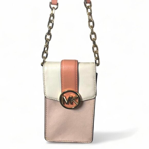 Michael Kors Pink and Cream Shoulder Bag - Picture 1 of 5